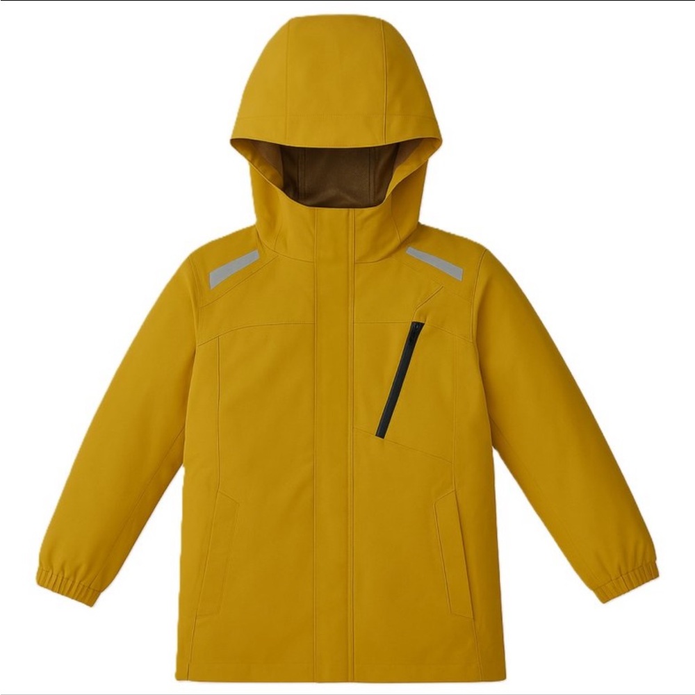 Cliffs Kids Hooded Waterproof Jacket - Mustard Yellow large 12/14 BNWT